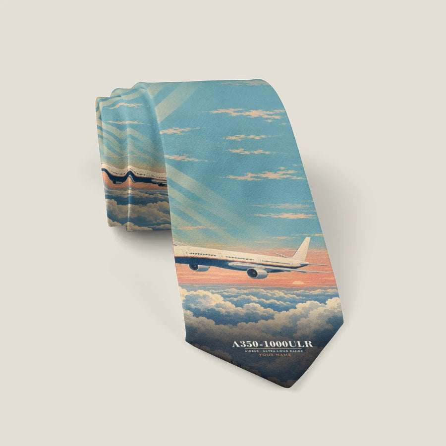 Airbus A350-1000ULR - 3D + Name - Tie - Full Print