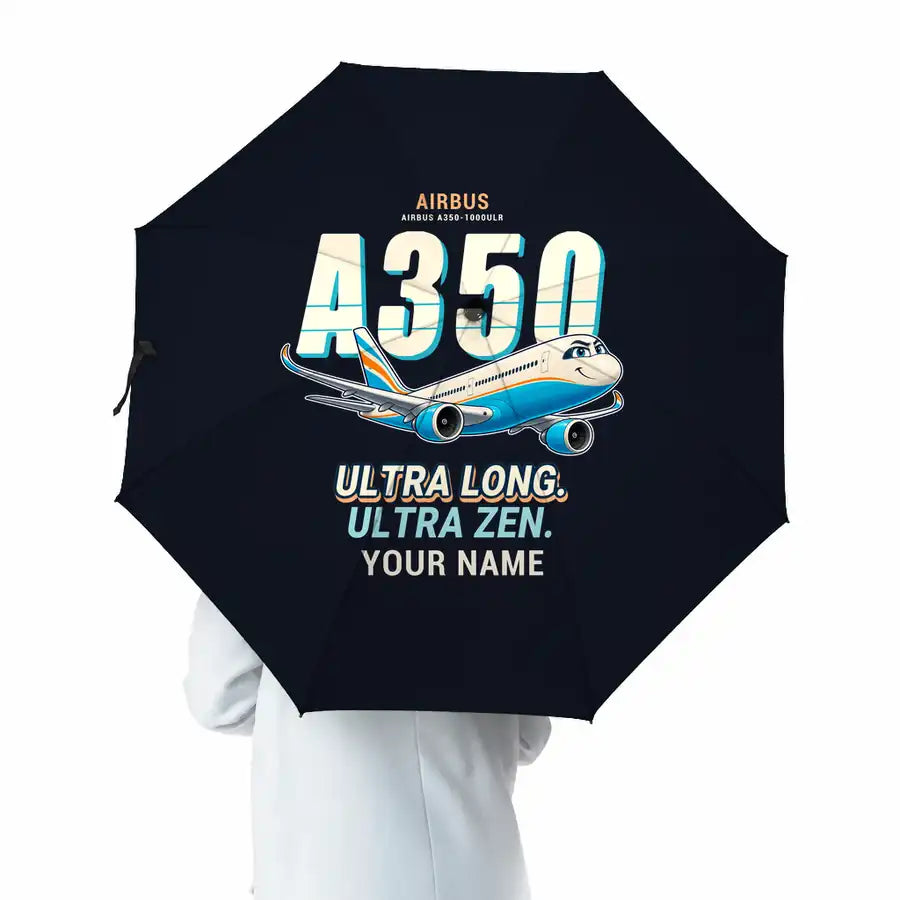 Airbus A350-1000ULR - Cartoon + Name - Umbrella