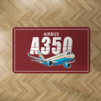 Thumbnail for Airbus A350-1000ULR - Cartoon - Rectangle Carpet - Dark Red