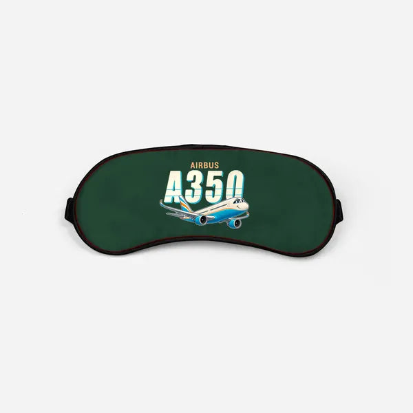 Airbus A350-1000ULR - Cartoon - Sleep Mask - Dark Green