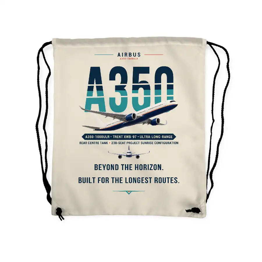 Airbus A350-1000ULR - Drawstring Bag - Original - Beige