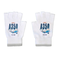 Thumbnail for Airbus A350-1000ULR - Gloves - Cut - Cartoon + Name - White