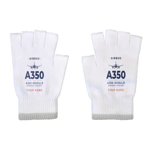 Airbus A350-1000ULR - Gloves - Cut - Heritage + Name - White