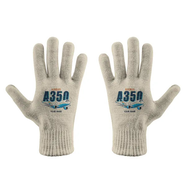 Airbus A350-1000ULR - Gloves - Full - Cartoon + Name - Beige