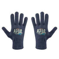 Thumbnail for Airbus A350-1000ULR - Gloves - Full - Cartoon - Navy Blue