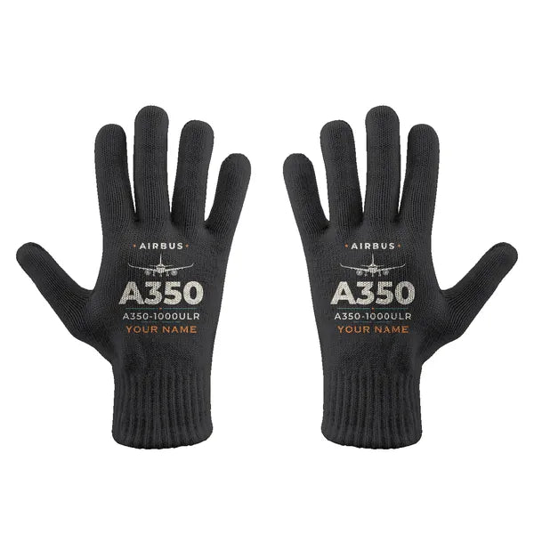 Airbus A350-1000ULR - Gloves - Full - Heritage + Name - Black