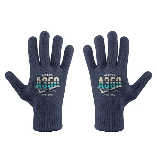 Airbus A350-1000ULR - Gloves - Full - Original + Name - Navy Blue