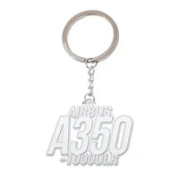 Thumbnail for Airbus A350-1000ULR - Hollow Key Chain - Tag - Silver