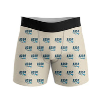 Thumbnail for Airbus A350-1000ULR - Men Boxers - Cartoon Pattern - Beige