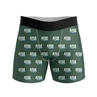 Thumbnail for Airbus A350-1000ULR - Men Boxers - Cartoon Pattern - Dark Green