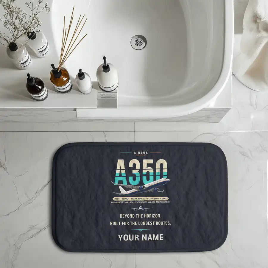 Airbus A350-1000ULR - Original + Name - Bath Mat