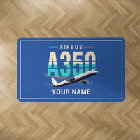 Thumbnail for Airbus A350-1000ULR - Original + Name - Rectangle Carpet - Blue