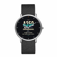 Thumbnail for Airbus A350-1000ULR - Original - Slim Mesh - Silver and Black Stainless Steel Strap