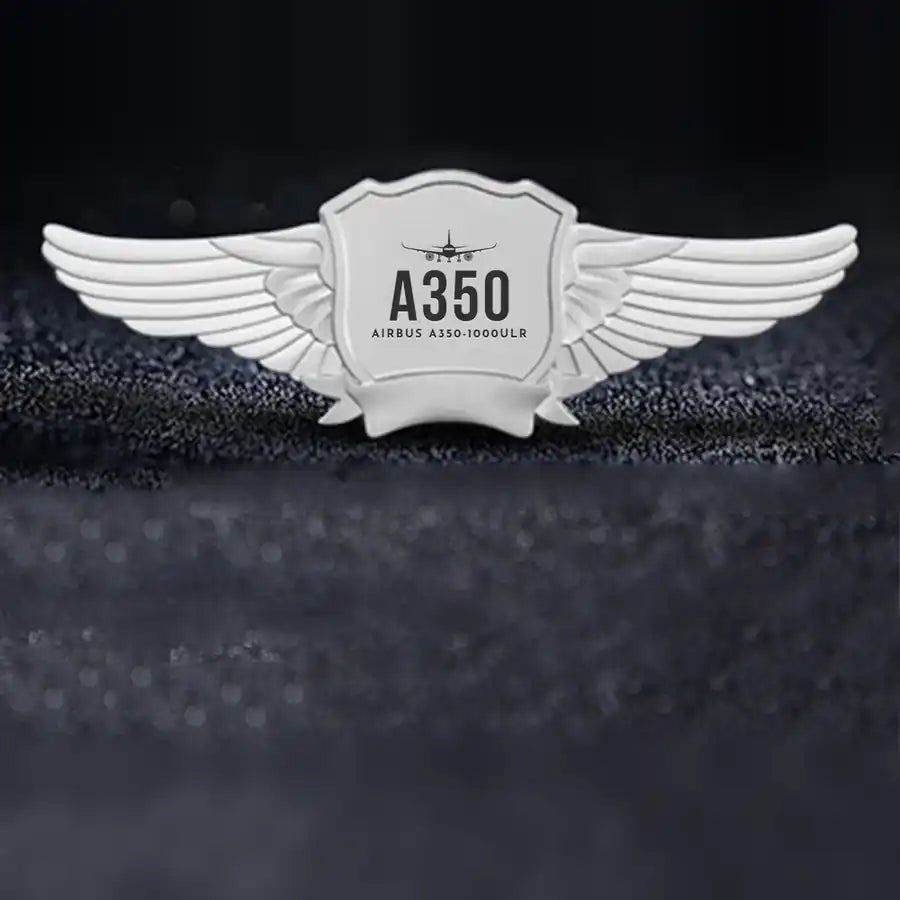 Airbus A350-1000ULR Pilot Wing Badge - Silver