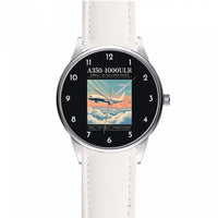 Thumbnail for Airbus A350-1000ULR - Poster - Leather Strap - White Leather Strap