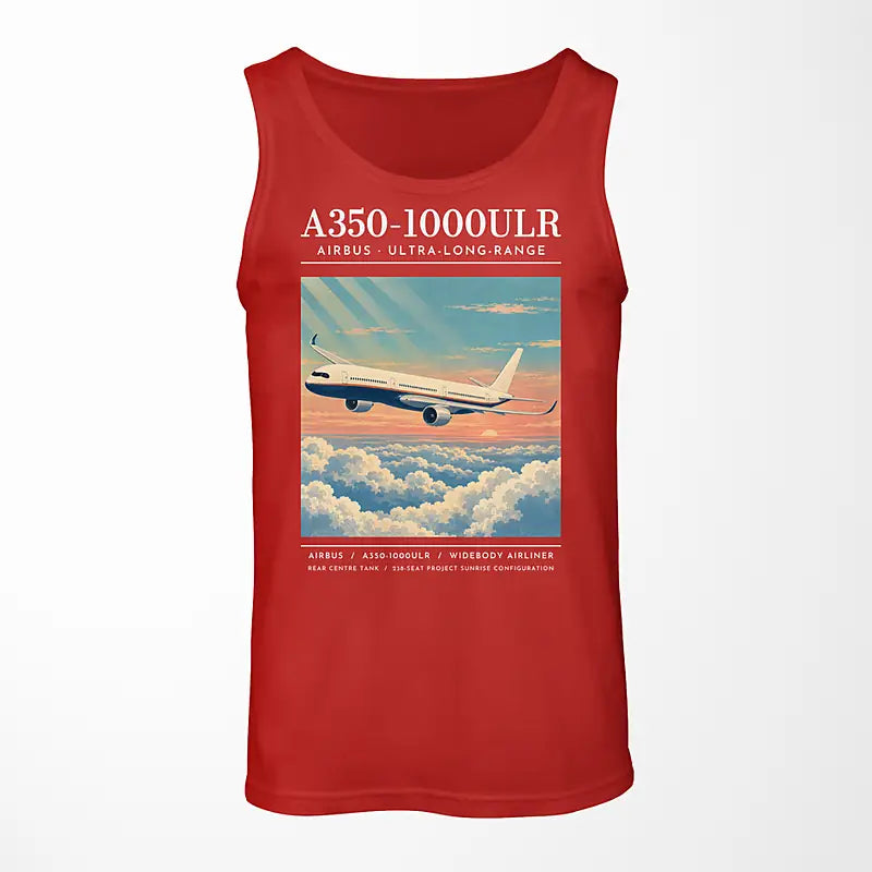 Airbus A350-1000ULR - Poster - Tank Top - Red