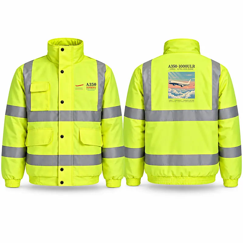 Airbus A350-1000ULR Reflective Winter Jackets - Poster - Fluorescent Yellow