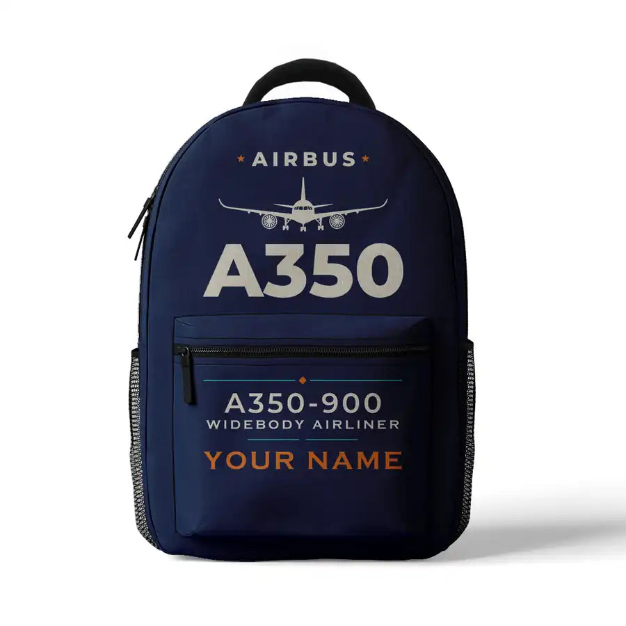 Airbus A350-900 - 3D Backpack - Heritage + Name - Dark Blue