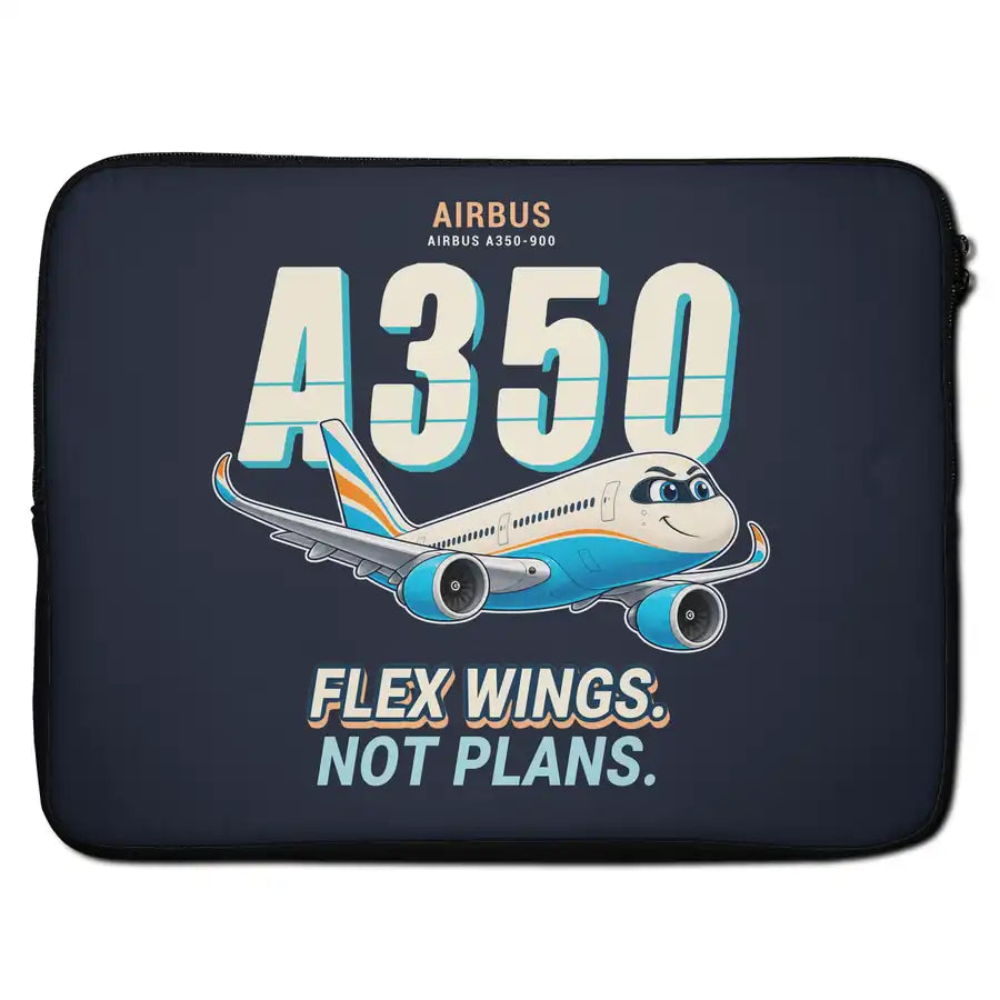 Airbus A350-900 - Cartoon - Laptop Sleeve