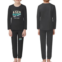 Thumbnail for Airbus A350-900 - Children Pajamas - Original Chest + Name - Black