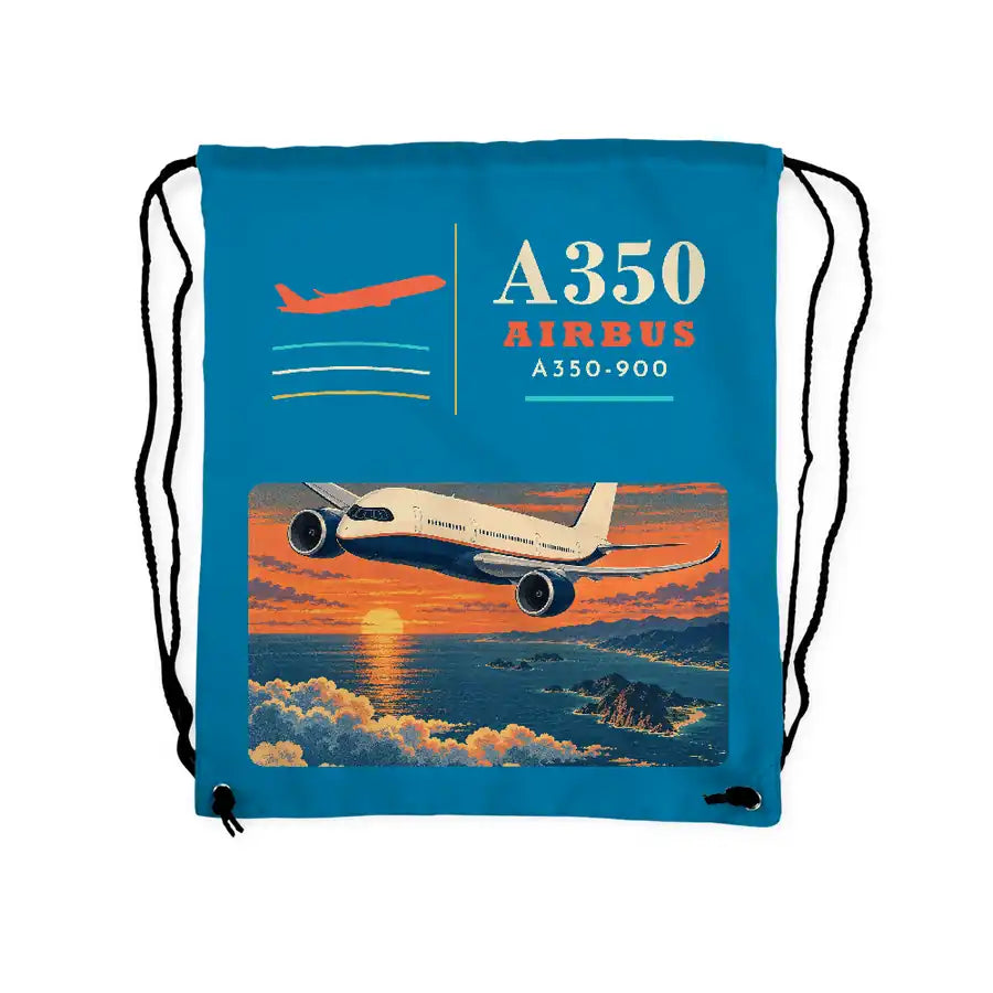 Airbus A350-900 - Drawstring Bag - Classic - Light Blue