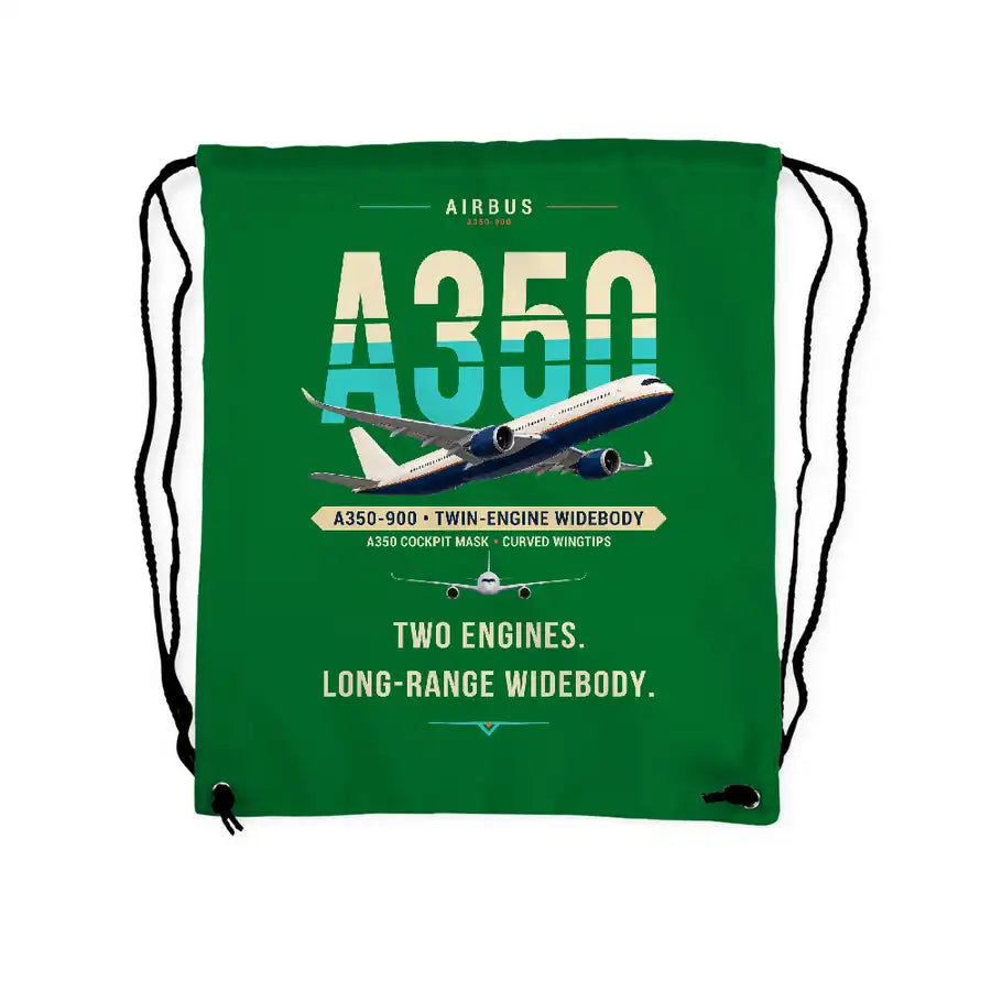 Airbus A350-900 - Drawstring Bag - Original - Green
