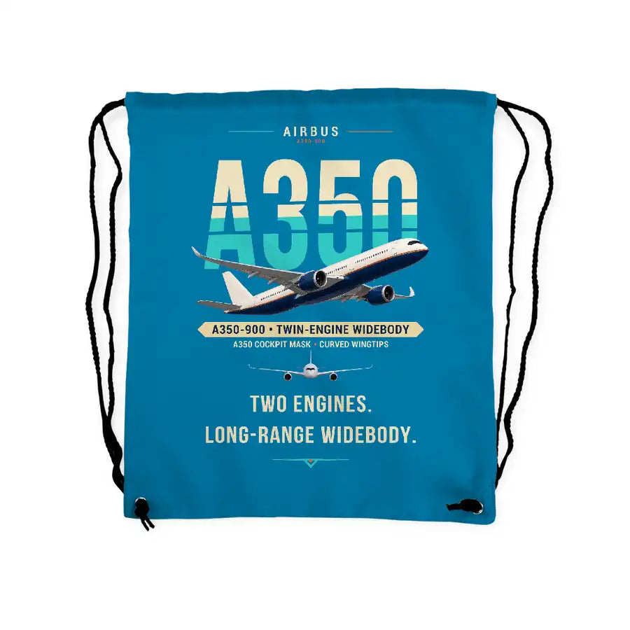 Airbus A350-900 - Drawstring Bag - Original - Light Blue