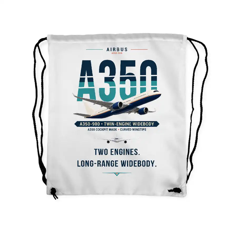 Airbus A350-900 - Drawstring Bag - Original - White