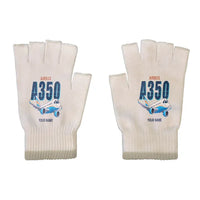 Thumbnail for Airbus A350-900 - Gloves - Cut - Cartoon + Name - Beige