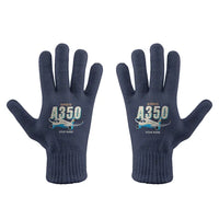 Thumbnail for Airbus A350-900 - Gloves - Full - Cartoon + Name - Navy Blue