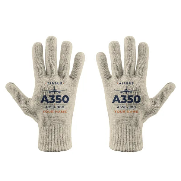 Airbus A350-900 - Gloves - Full - Heritage + Name - Beige