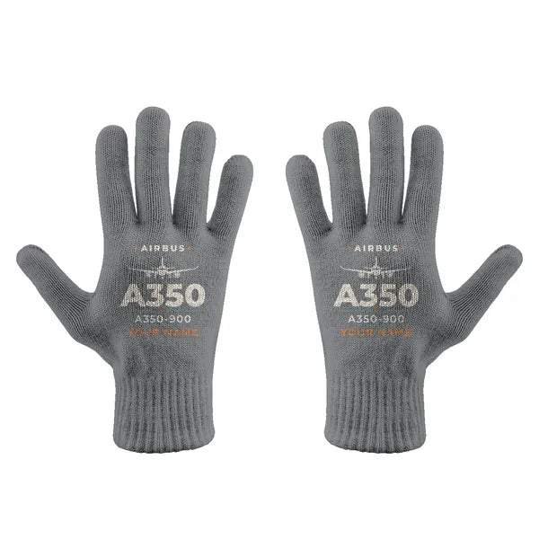 Airbus A350-900 - Gloves - Full - Heritage + Name - Gray
