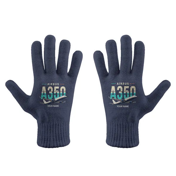 Airbus A350-900 - Gloves - Full - Original + Name - Navy Blue