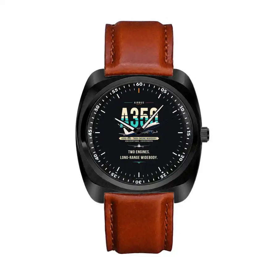 Airbus A350-900 - Original - Luxury Cushion - Black and Dark Brown Strap