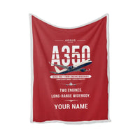 Thumbnail for Airbus A350-900 - Original + Name - Blanket - Red