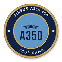 Thumbnail for Airbus A350-900 Patches - Circle + Name - Navy Sky