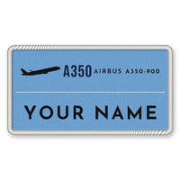 Thumbnail for Airbus A350-900 Patches - Rectangle + Name - Sky Navy