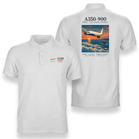 Thumbnail for Airbus A350-900 - Poster - Double-Side Polo - White