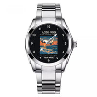 Thumbnail for Airbus A350-900 - Poster + Name - Stainless Steel Band - For Men