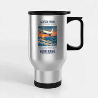 Thumbnail for Airbus A350-900 - Poster + Name - Stainless Steel with Holder - Silver