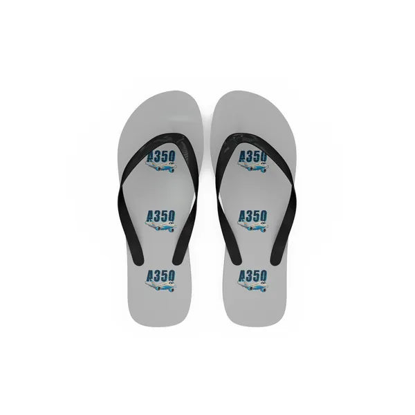 Airbus A350-900 - Slippers - Flip Flops - Cartoon Pattern - Light Gray