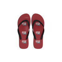 Thumbnail for Airbus A350-900 - Slippers - Flip Flops - Cartoon Pattern - Red