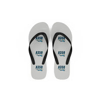 Thumbnail for Airbus A350-900 - Slippers - Flip Flops - Cartoon Pattern - White