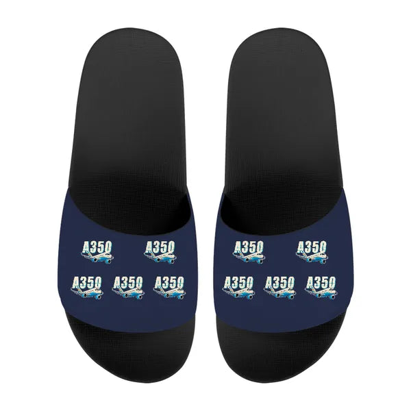 Airbus A350-900 - Slippers - Sport - Cartoon Pattern - Navy Blue