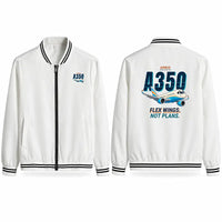 Thumbnail for Airbus A350-900 Stylish Jackets - Baseball Collar - Cartoon - White