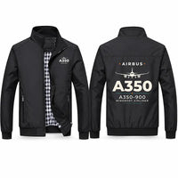 Thumbnail for Airbus A350-900 Stylish Jackets - Stand Collar - Heritage - Black