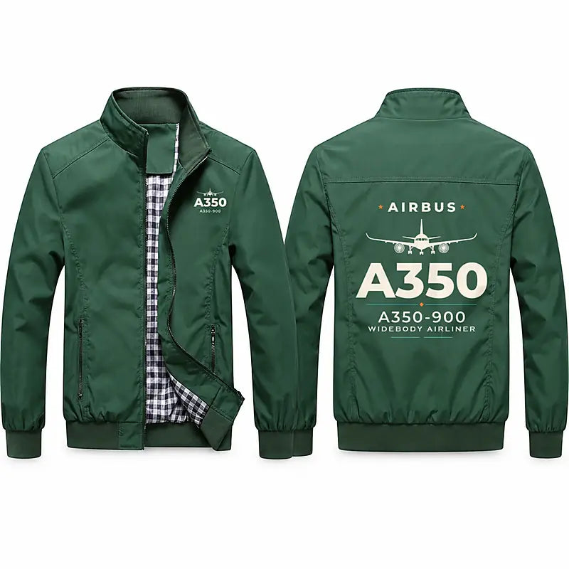 Airbus A350-900 Stylish Jackets - Stand Collar - Heritage - Green