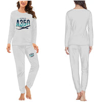 Thumbnail for Airbus A350-900 - Women Pajamas - Original Chest - Light Gray