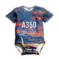 Thumbnail for Airbus A350-900ULR 3D All-Over Print Clothing - Baby Bodysuit - 3D + Name