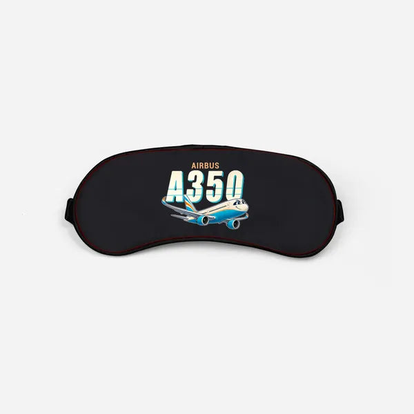 Airbus A350-900ULR - Cartoon - Sleep Mask - Black